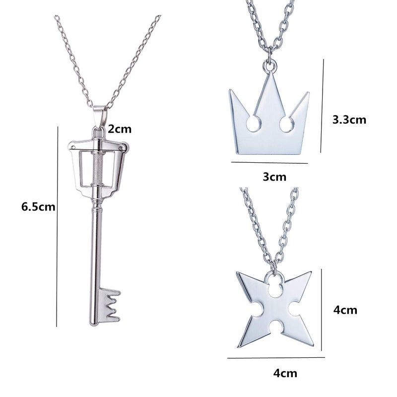 PPX 3 Pieces Set Crown & Cross Necklaces Anime Cosplay Figure Pendant for Fans - Image 2